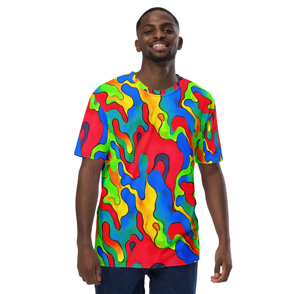 Splash of Joy on Men's Crew Neck T-Shirt — Front