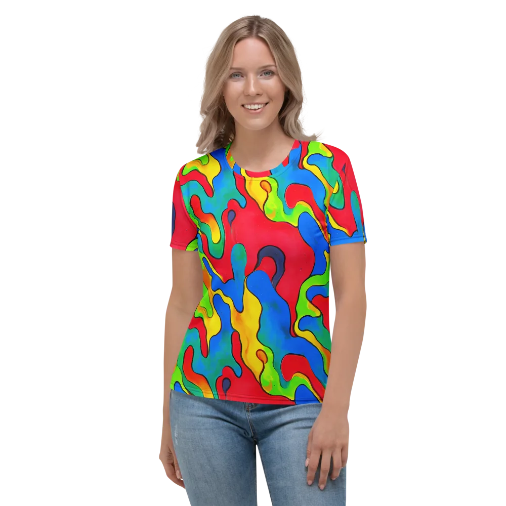 Splash of Joy on Women's Crew Neck T-Shirt — Front