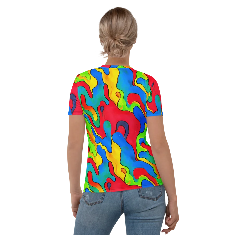 Splash of Joy on Women's Crew Neck T-Shirt — Back
