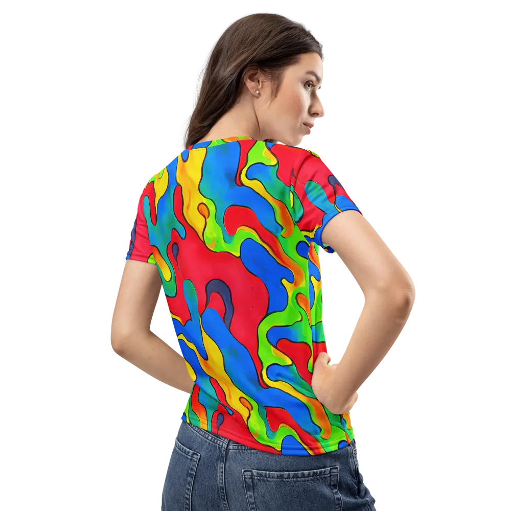 Splash of Joy on Women's Crew Neck T-Shirt — Back