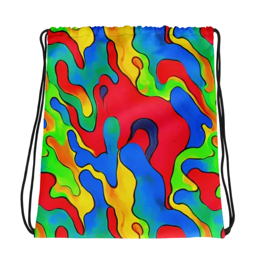 Splash of Joy on a Drawstring Bag