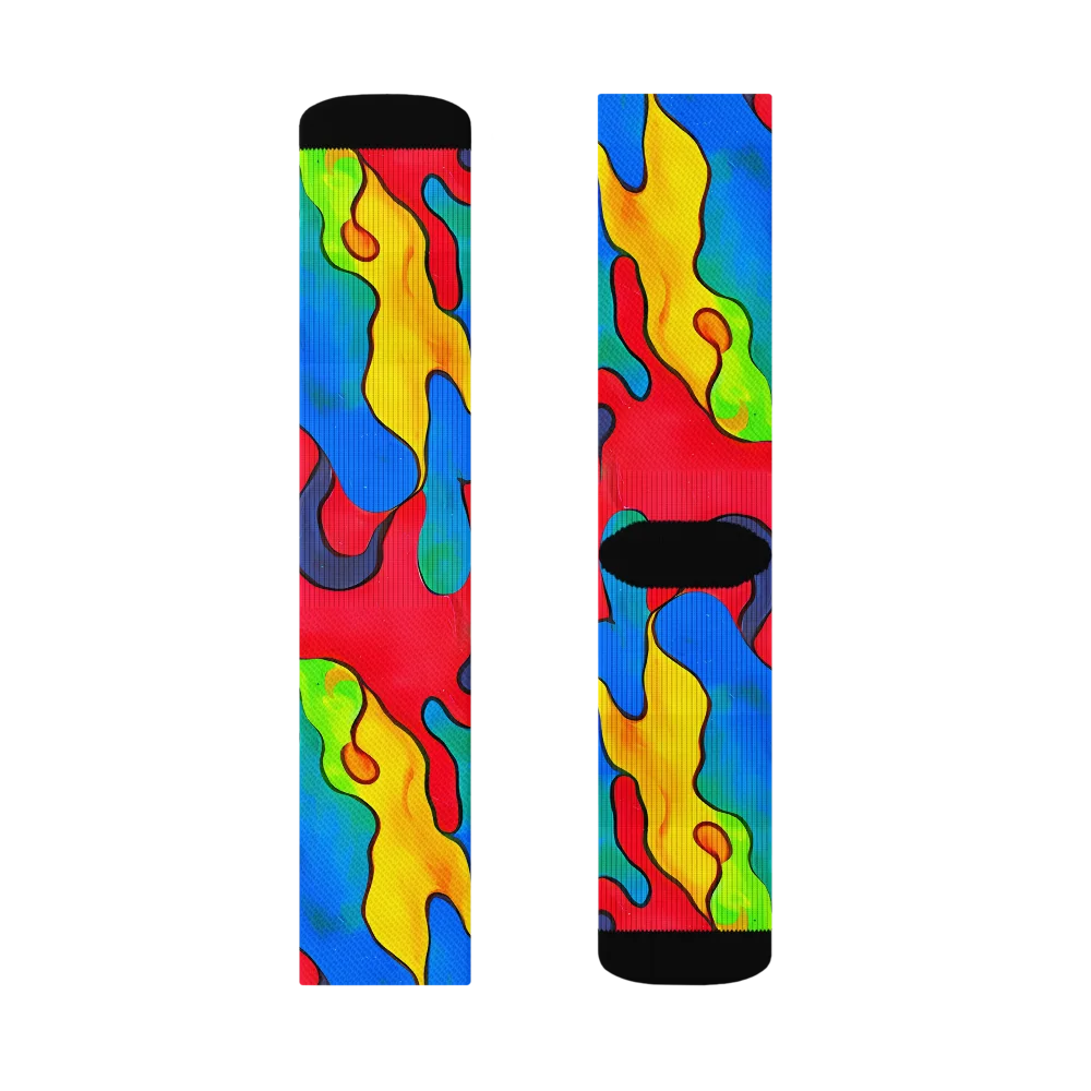 Splash of Joy on Socks — Left Sock