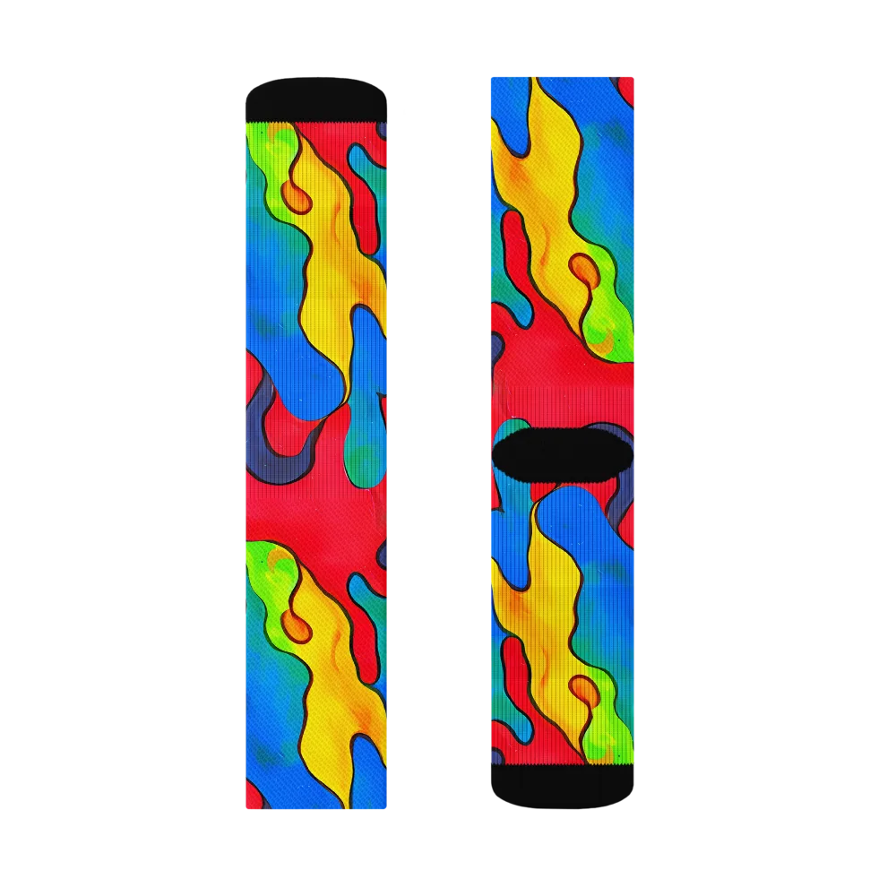Splash of Joy on Socks — Right Sock
