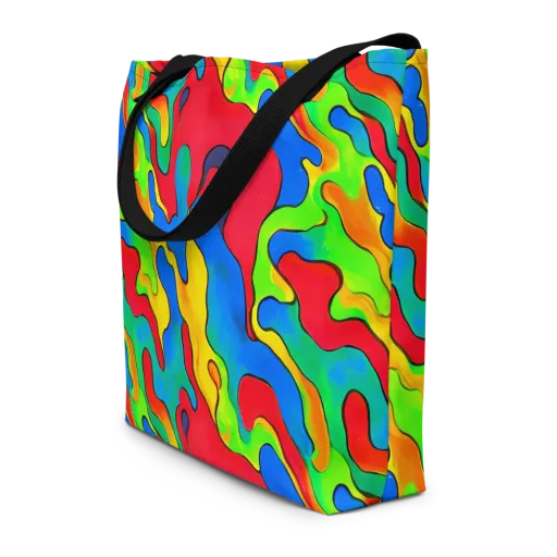 Splash of Joy on a Large Tote Bag W/ Pocket
