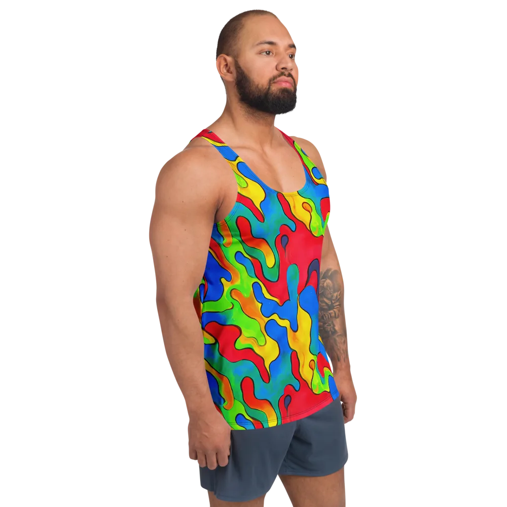 Splash of Joy on Men's Tank Top — Right Front