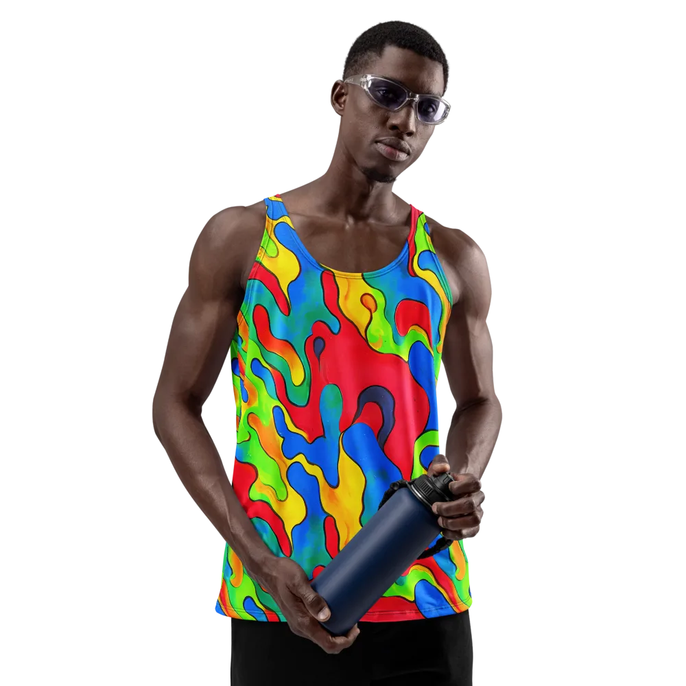 Splash of Joy on Men's Tank Top — Front