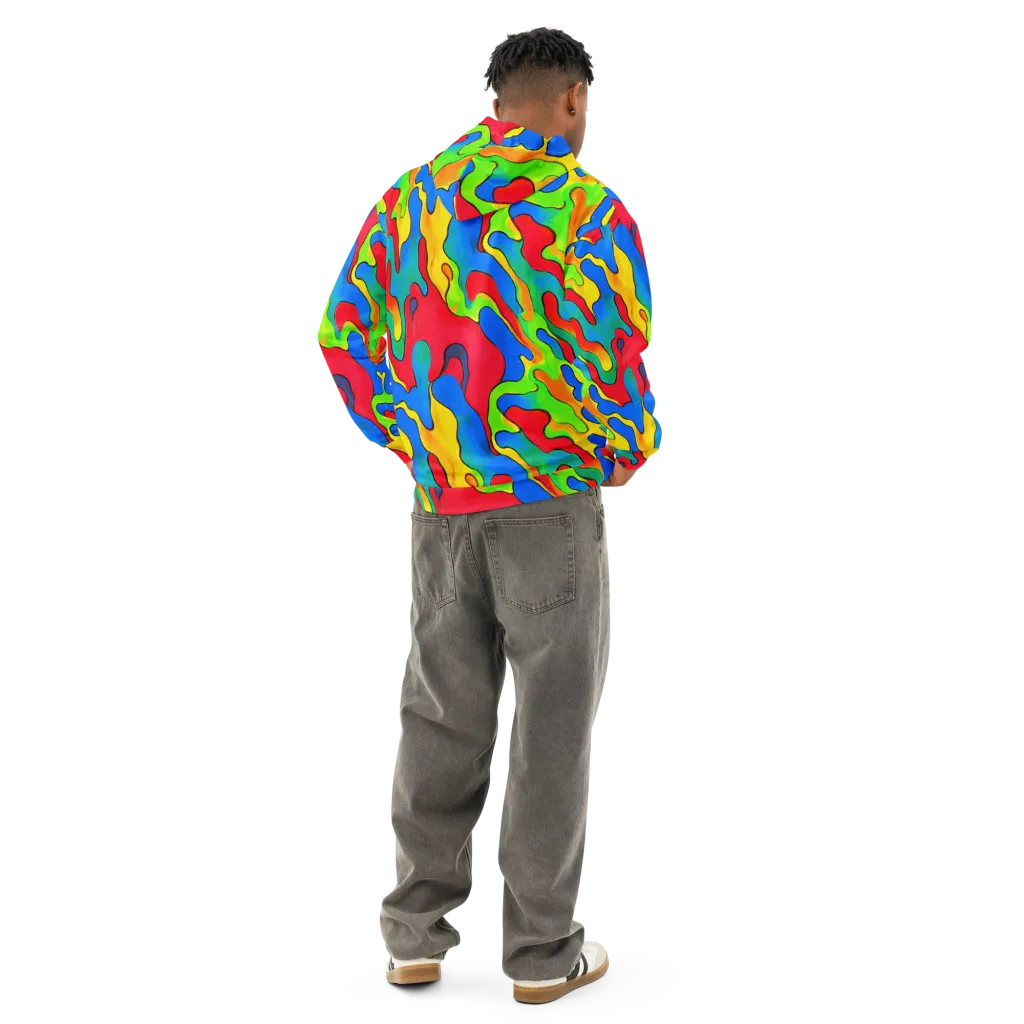 Splash of Joy on Cotton Hoodie — Back