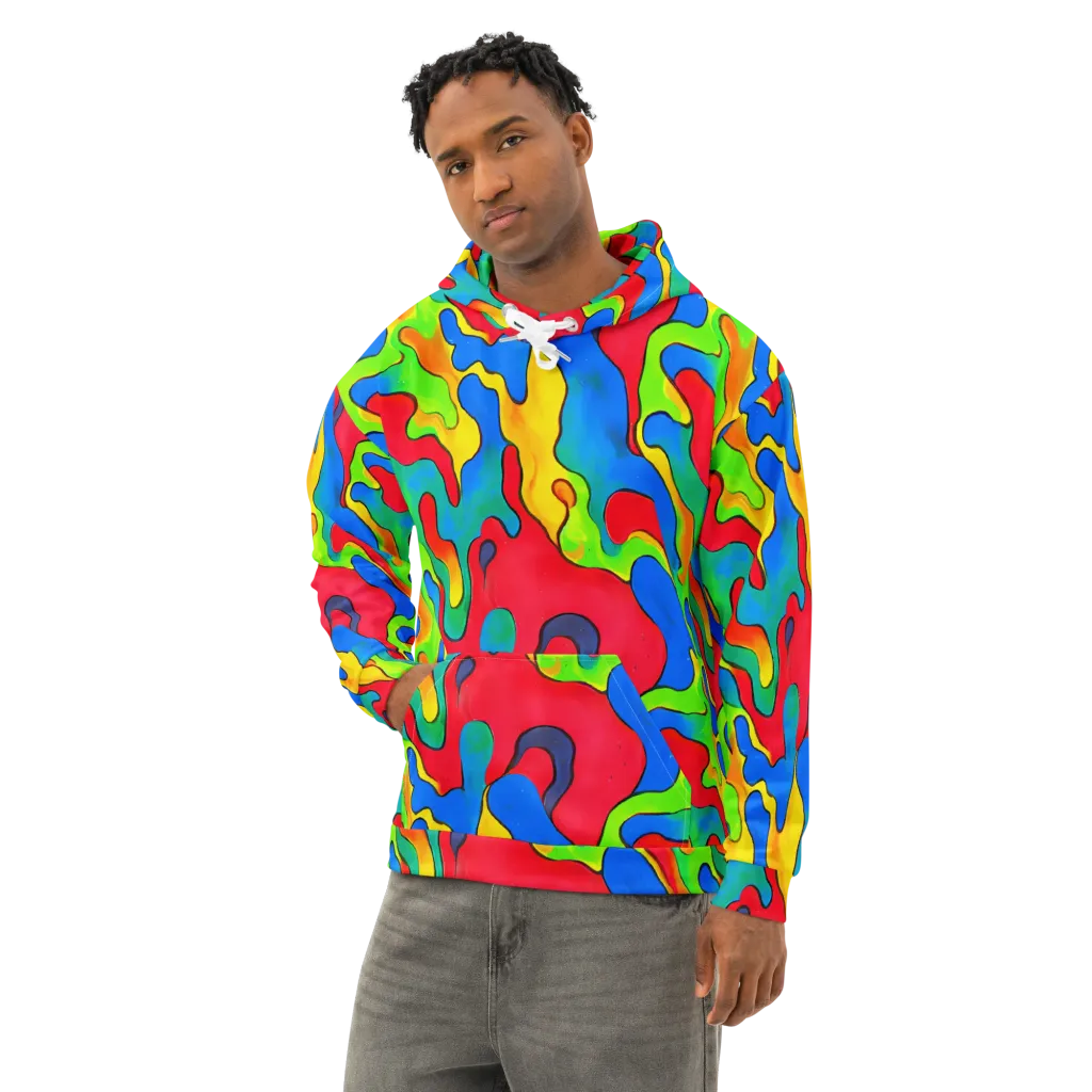 Splash of Joy on Cotton Hoodie — Left Front