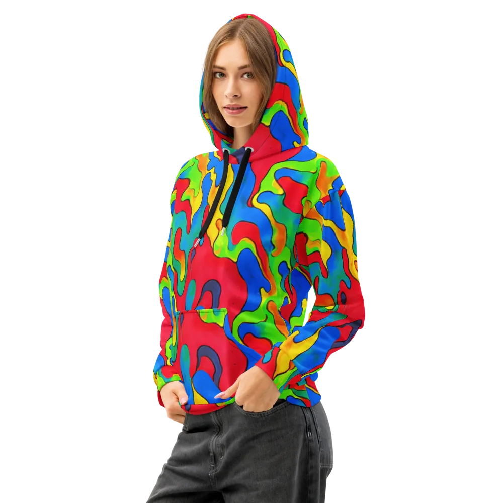 Splash of Joy on Cotton Hoodie — Left Front