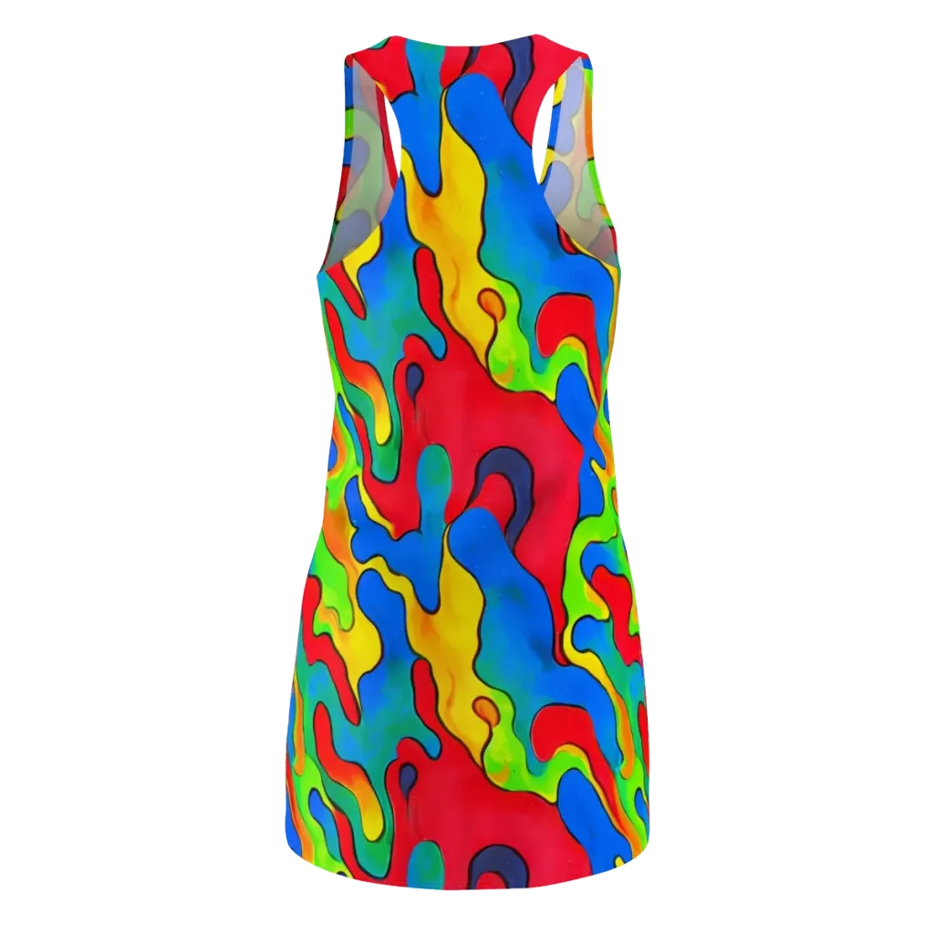 Splash of Joy on Racerback Dress — Back