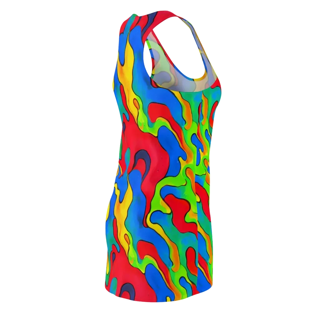 Splash of Joy on Racerback Dress — Back Side