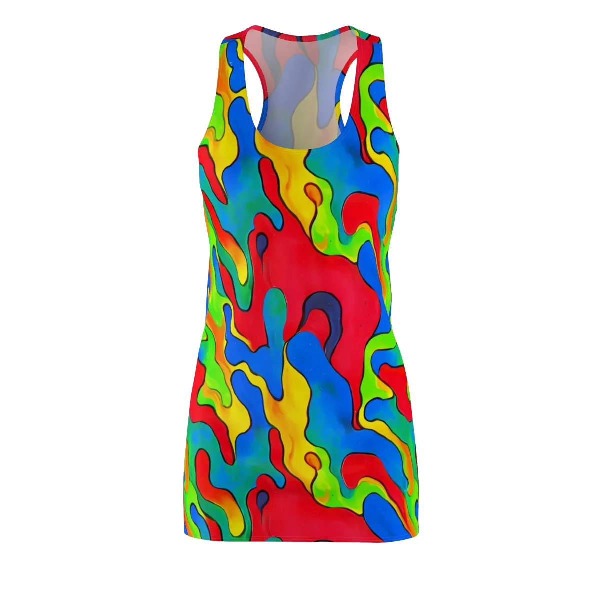 Splash of Joy on Racerback Dress — Front