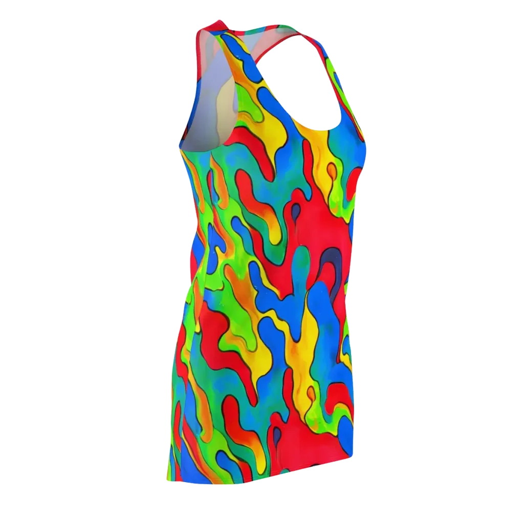 Splash of Joy on Racerback Dress — Front Side