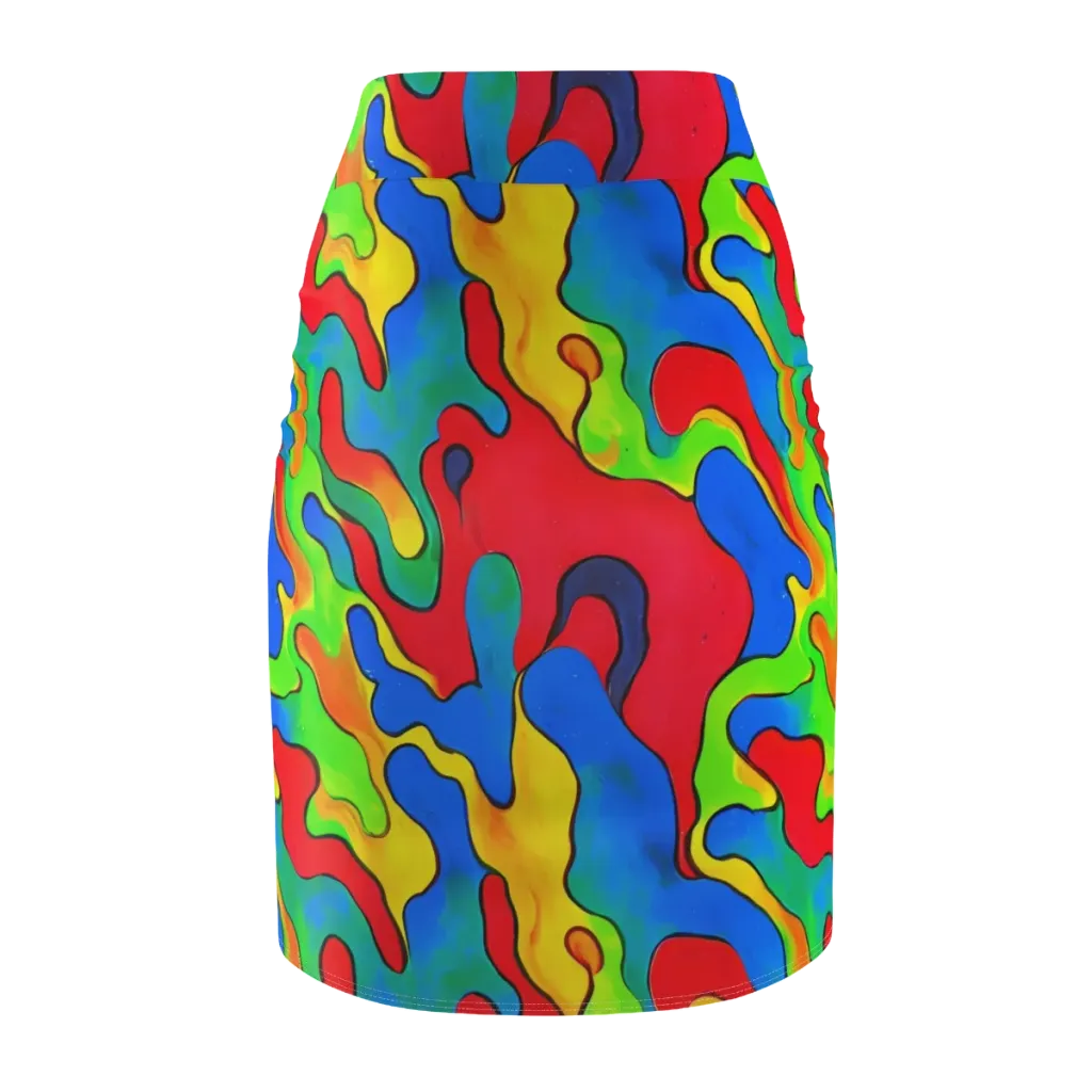 Splash of Joy on Pencil Skirt — Back