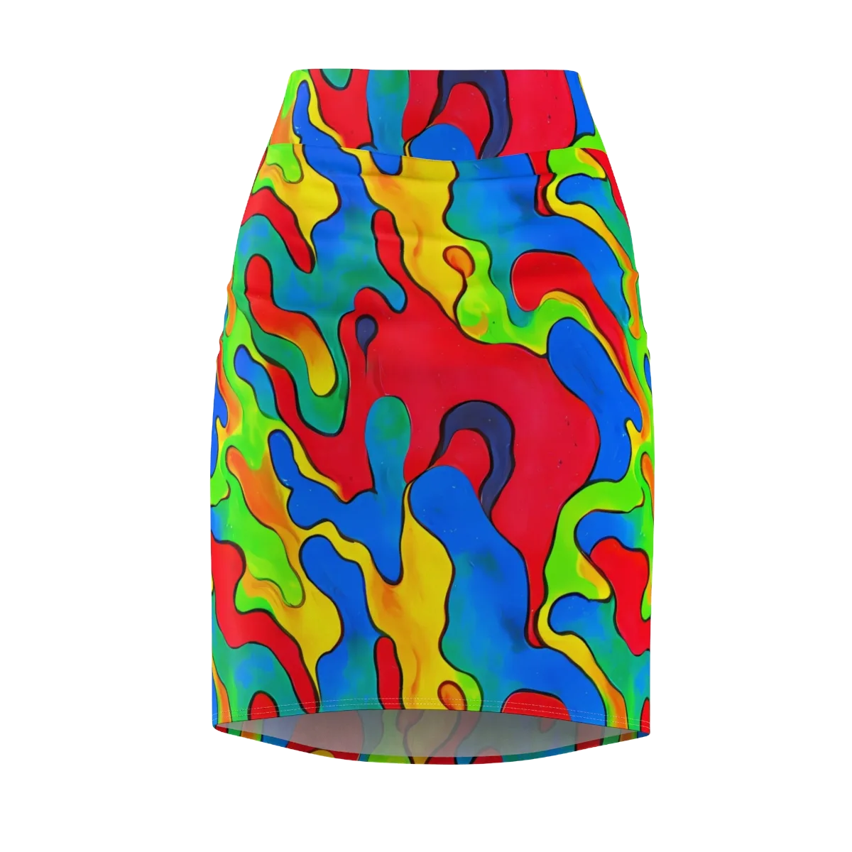 Splash of Joy on Pencil Skirt — Front