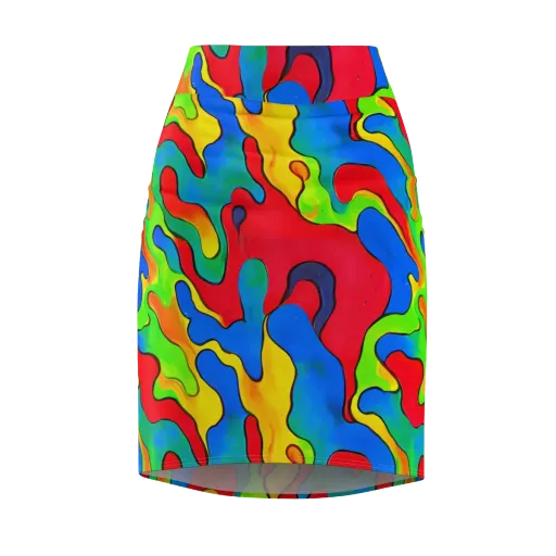Splash of Joy on a Pencil Skirt