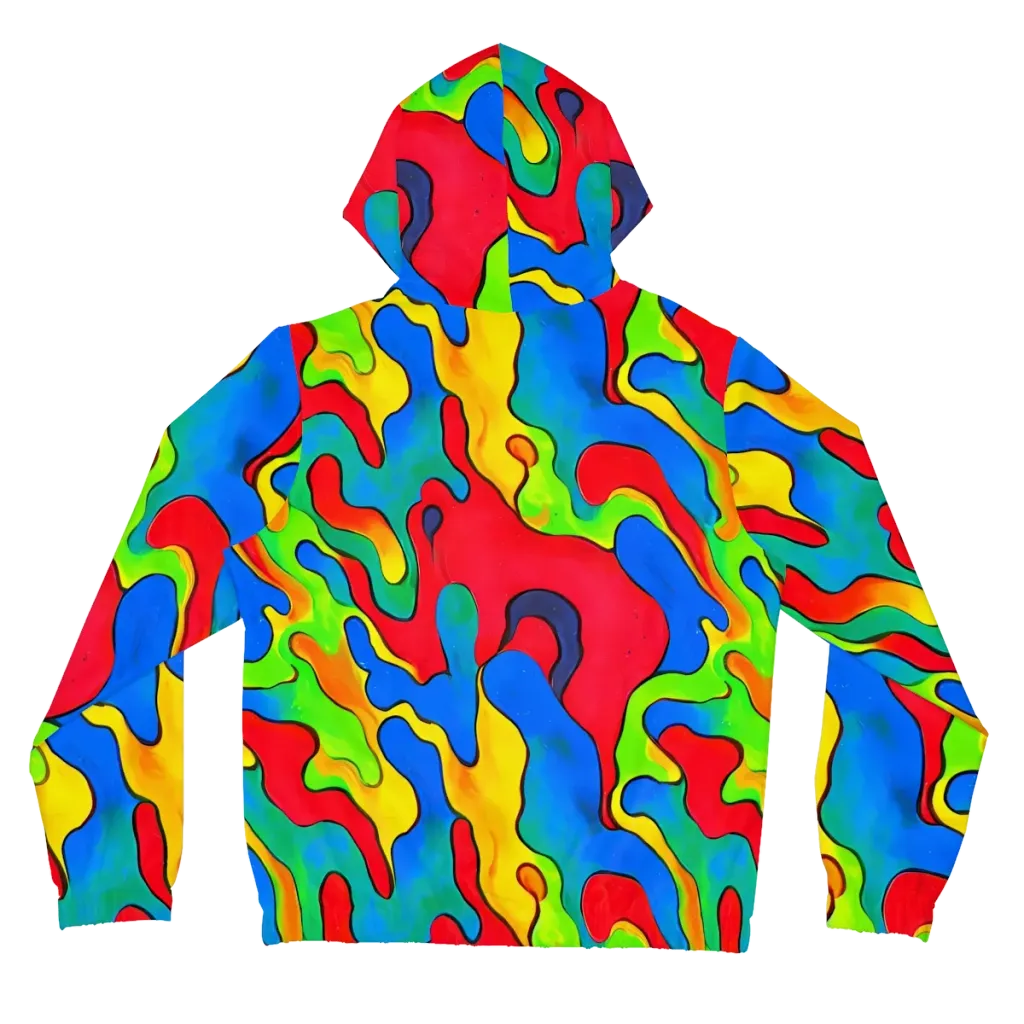 Splash of Joy on Women's Full-Zip Hoodie — Back