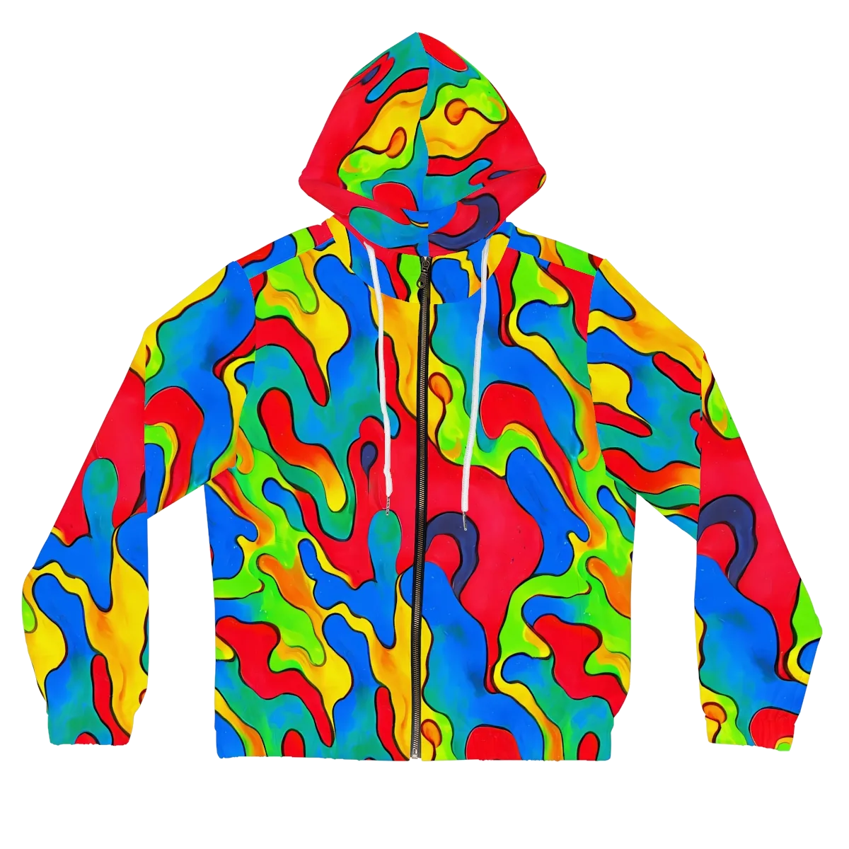 Splash of Joy on Women's Full-Zip Hoodie — Front