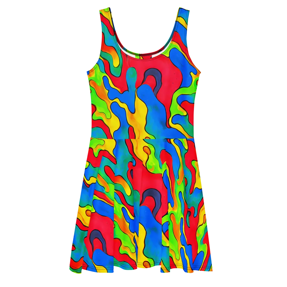 Splash of Joy on Skater Dress — Front