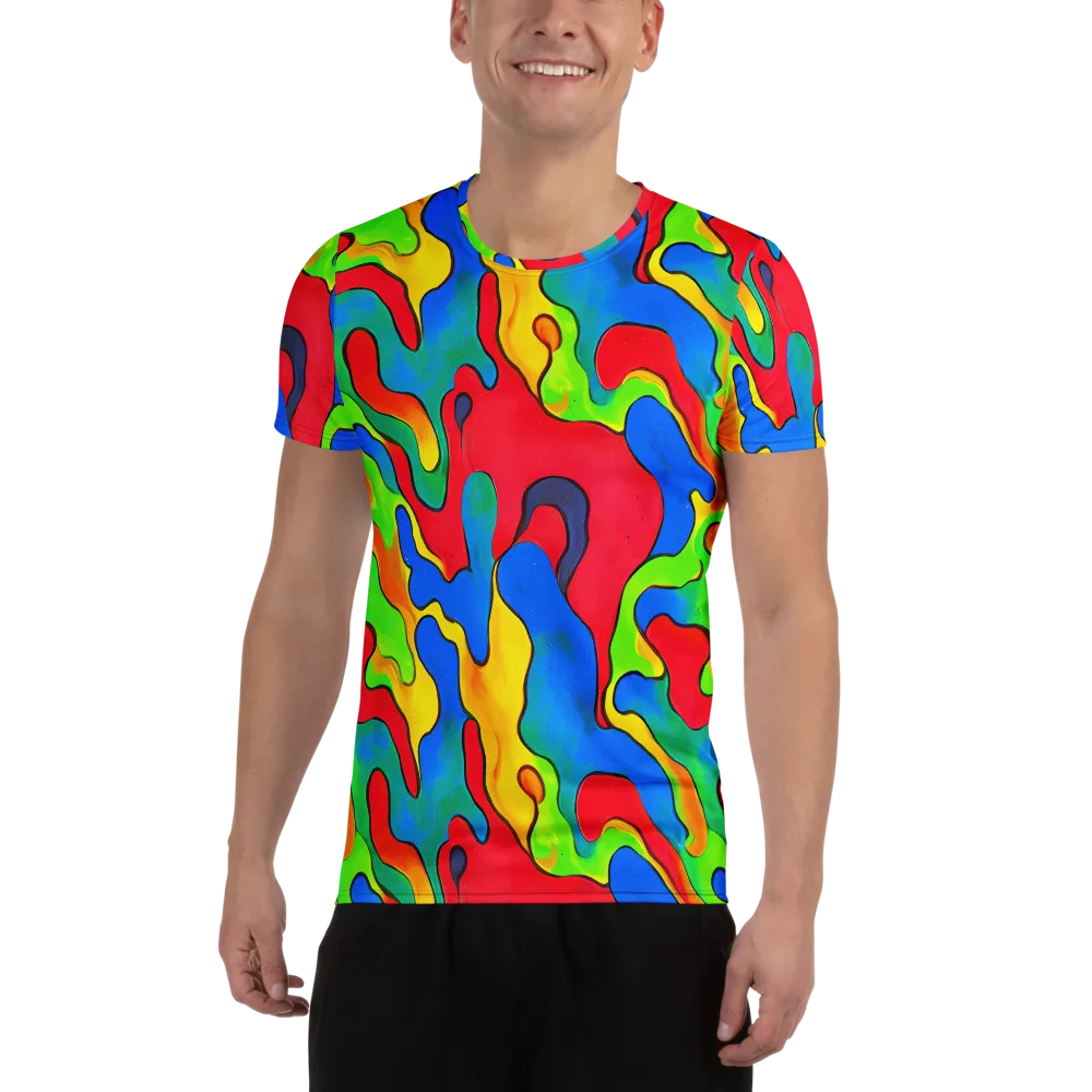 Splash of Joy on Men's Athletic T-Shirt — Front