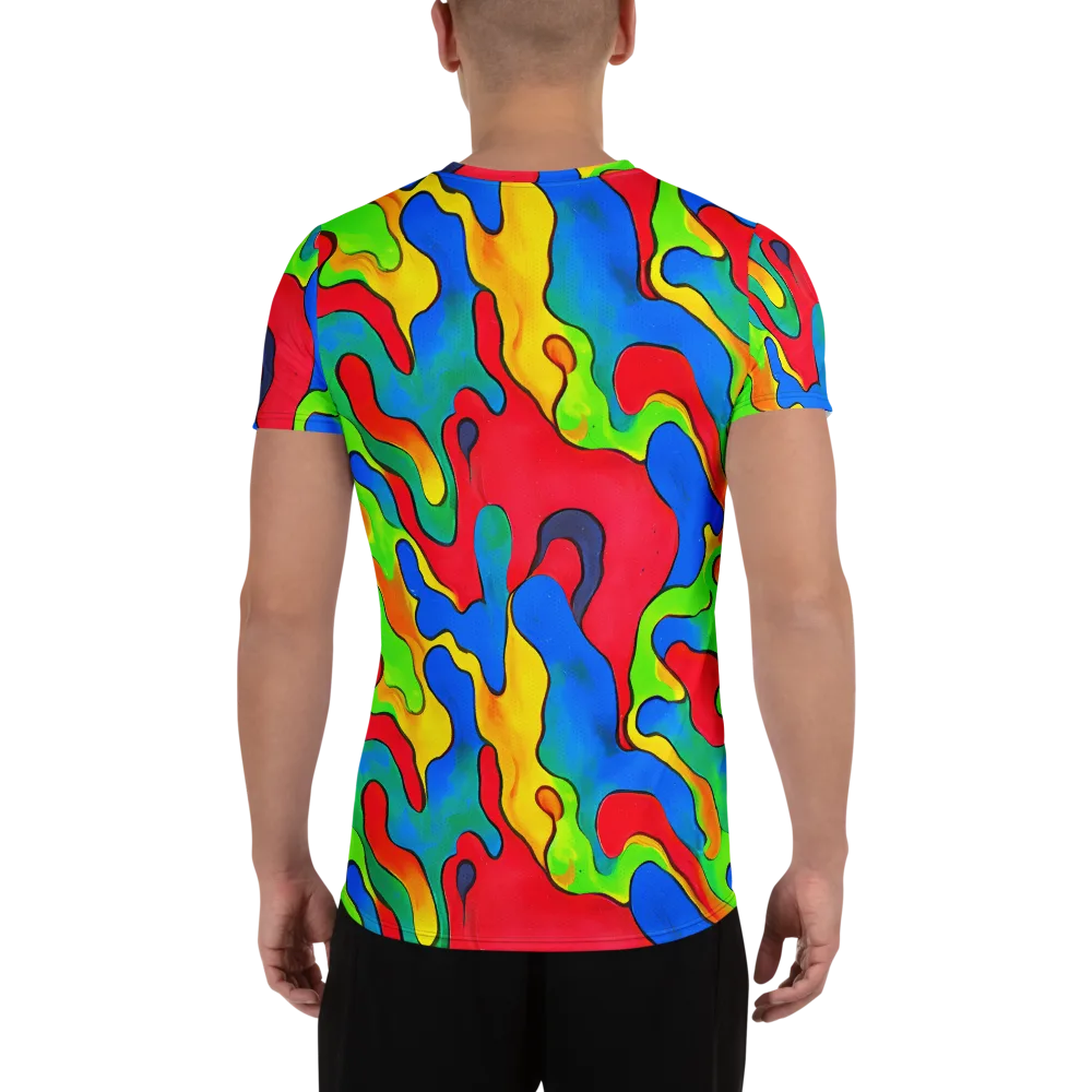 Splash of Joy on Men's Athletic T-Shirt — Back