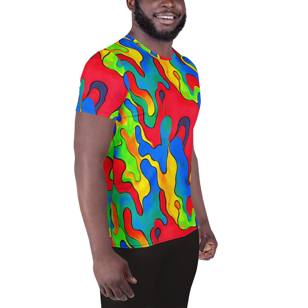 Splash of Joy on Men's Athletic T-Shirt — Right