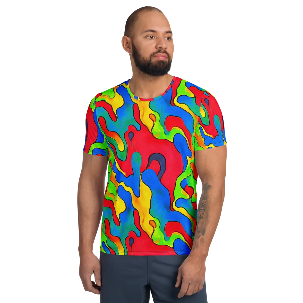 Splash of Joy on Men's Athletic T-Shirt — Front