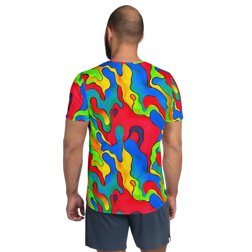 Splash of Joy on Men's Athletic T-Shirt — Back