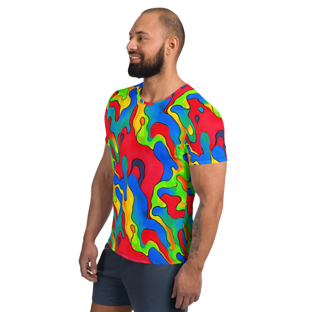 Splash of Joy on Men's Athletic T-Shirt — Left
