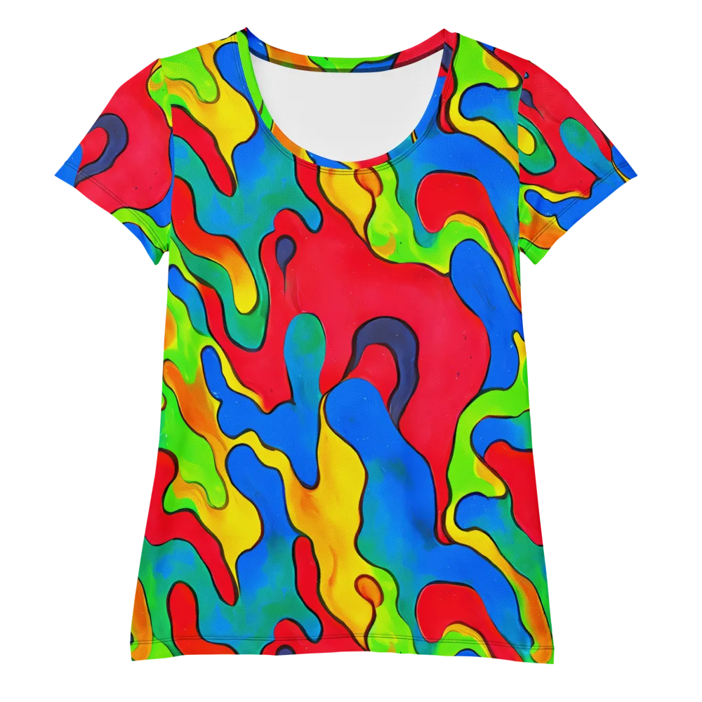 Splash of Joy on Women's Athletic T-Shirt — Front