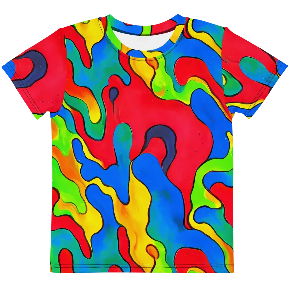 Splash of Joy on Kids Crew Neck T-Shirt — Front