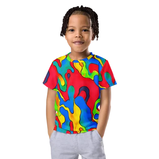 Splash of Joy on a Kids Crew Neck T-Shirt