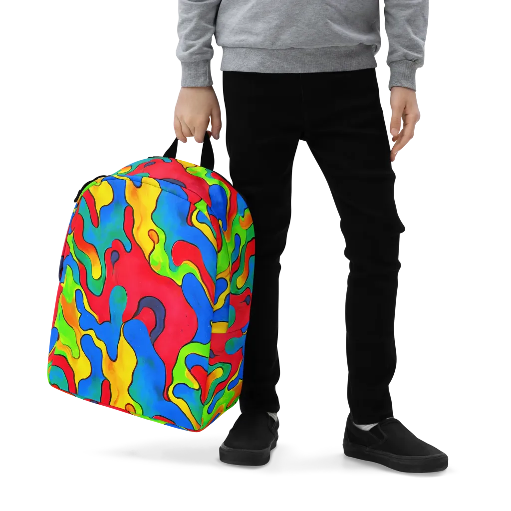 Splash of Joy on Minimalist Backpack — Zoomed-in