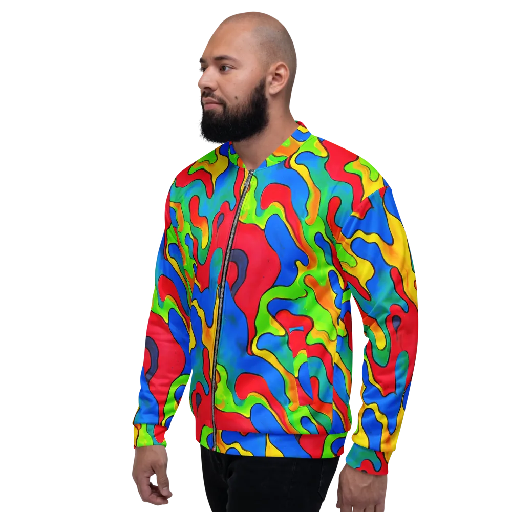 Splash of Joy on Bomber Jacket — Left