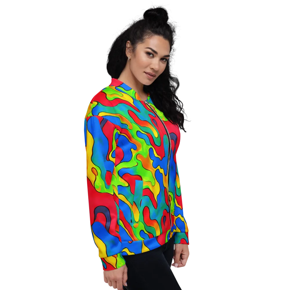 Splash of Joy on Bomber Jacket — Right