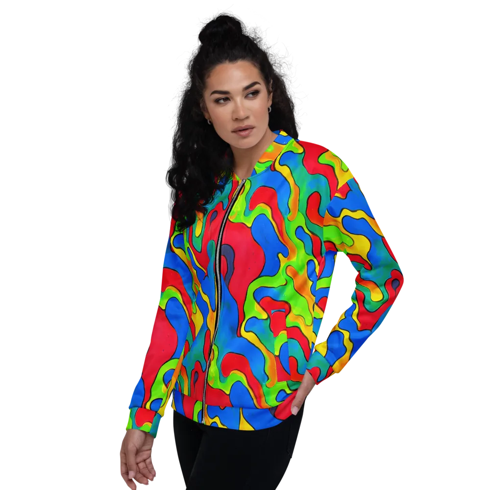 Splash of Joy on Bomber Jacket — Left