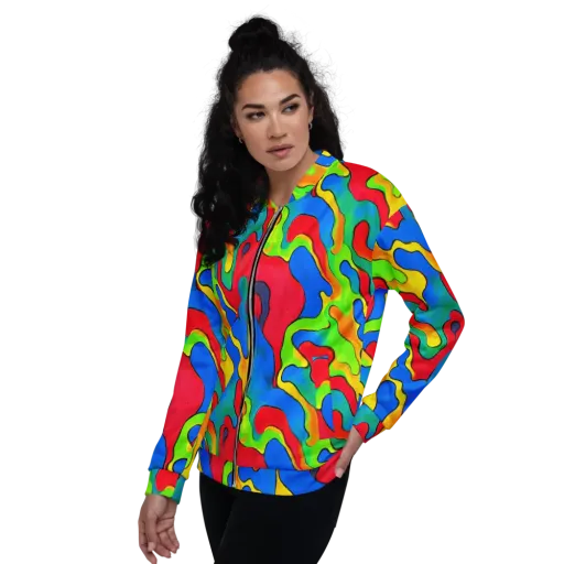 Splash of Joy on a Bomber Jacket