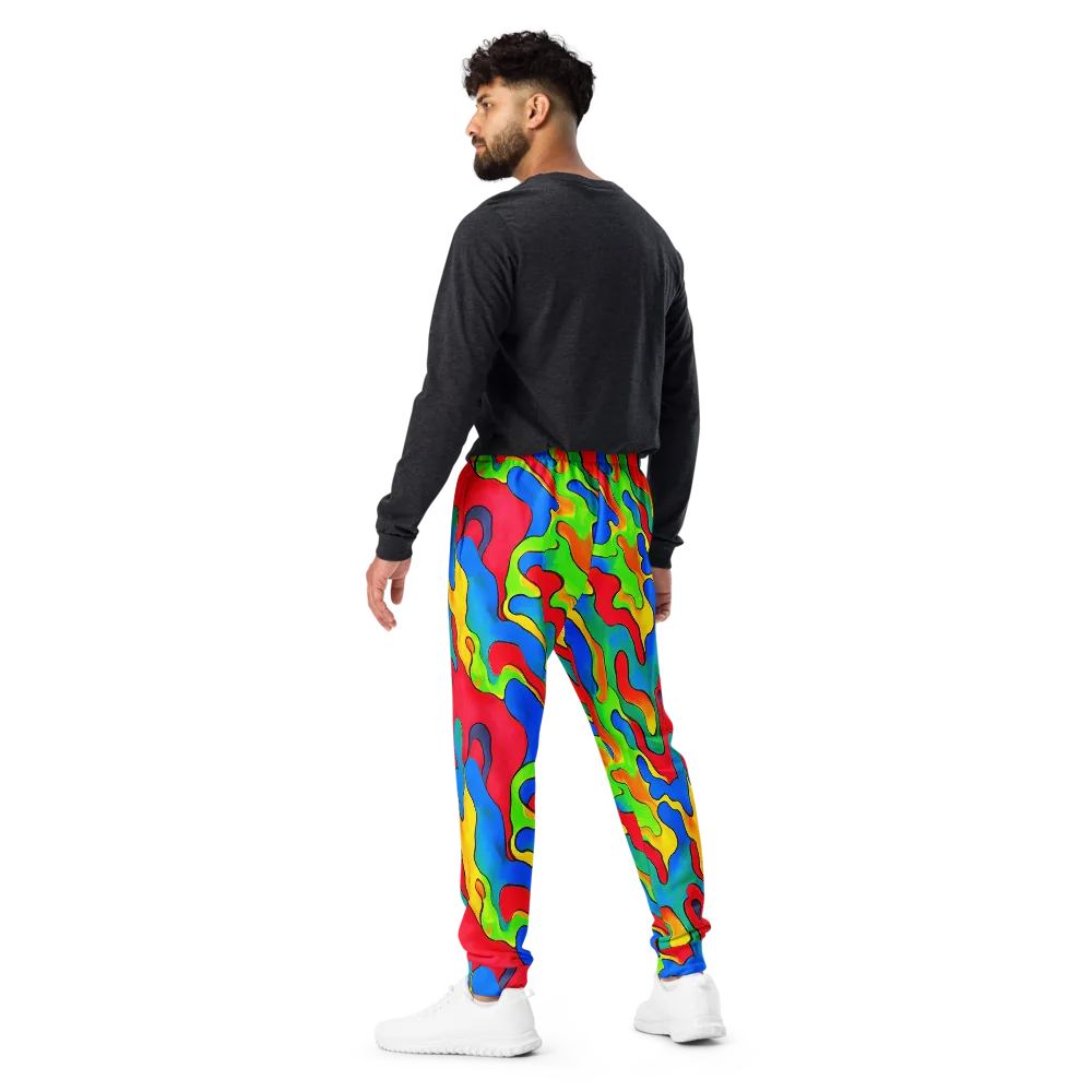Splash of Joy on Men's Joggers — Back