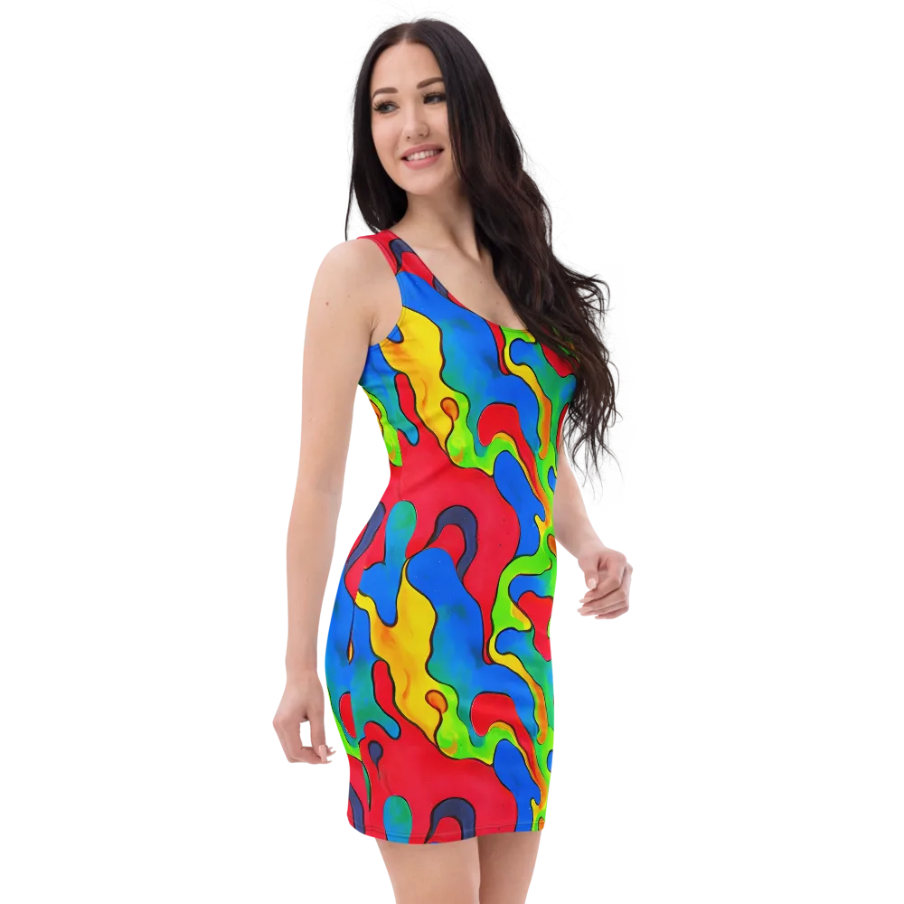 Splash of Joy on Bodycon Dress — Right Front