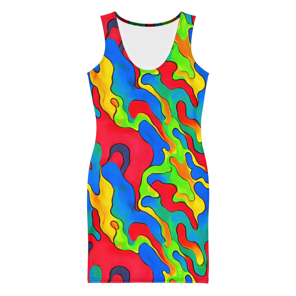 Splash of Joy on Bodycon Dress — Front