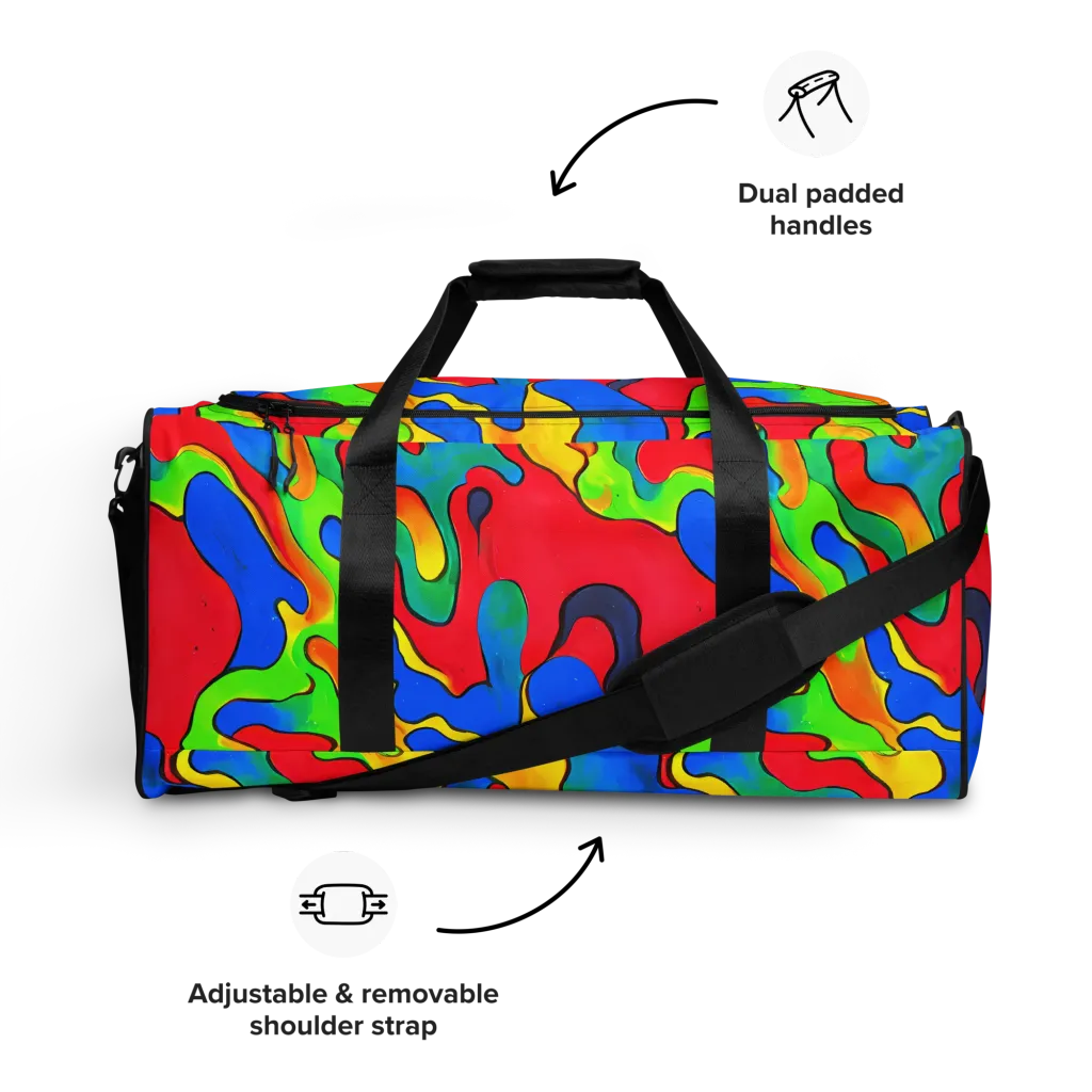 Splash of Joy on Duffle Bag — Front