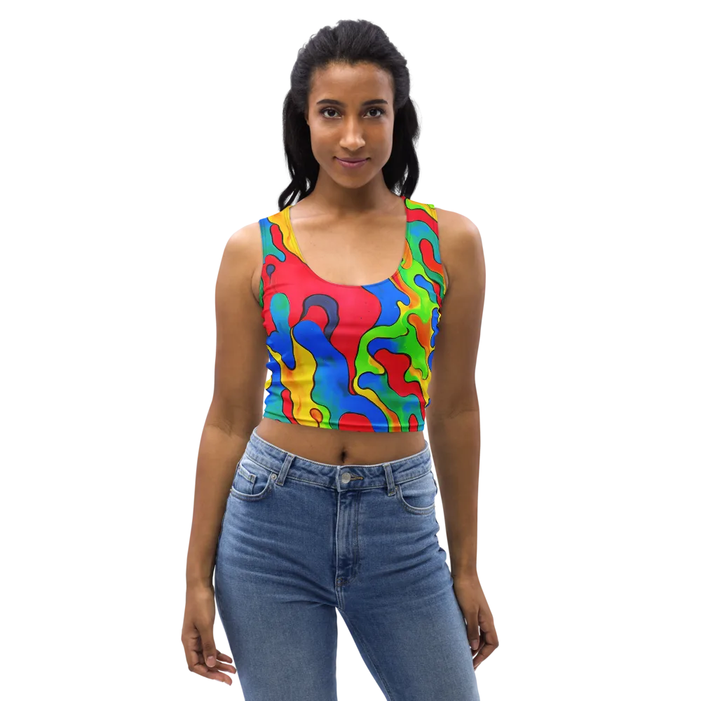 Splash of Joy on Crop Top — Front