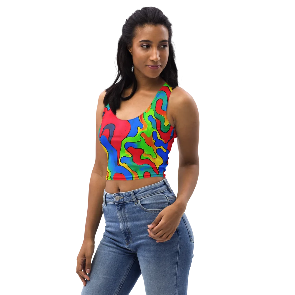 Splash of Joy on Crop Top — Left Front