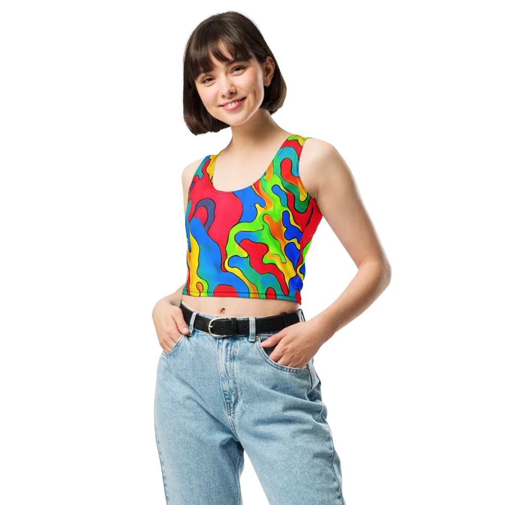Splash of Joy on Crop Top — Front
