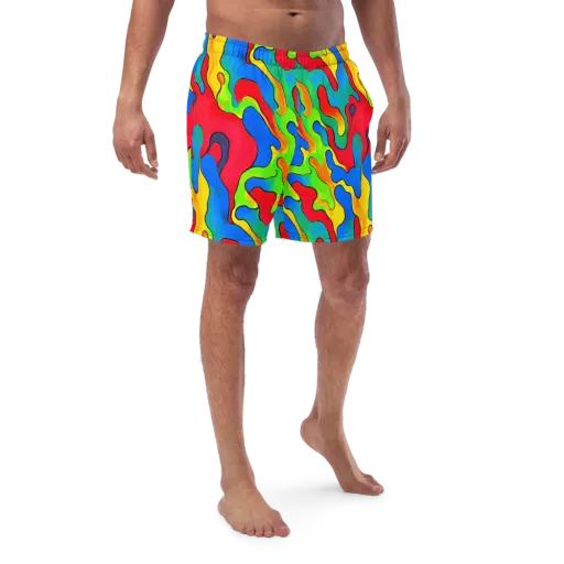 Splash of Joy on a Swim Trunks