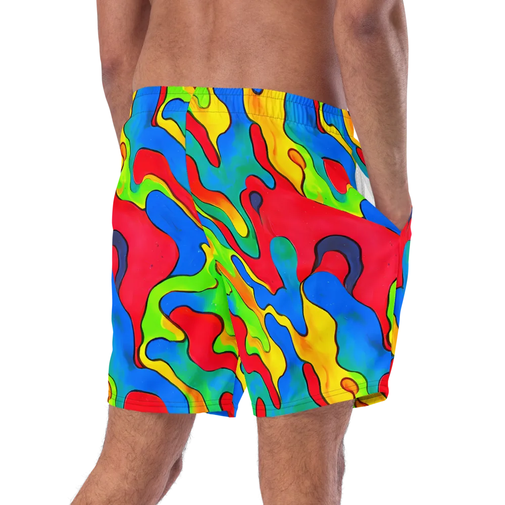 Splash of Joy on Swim Trunks — Right Back