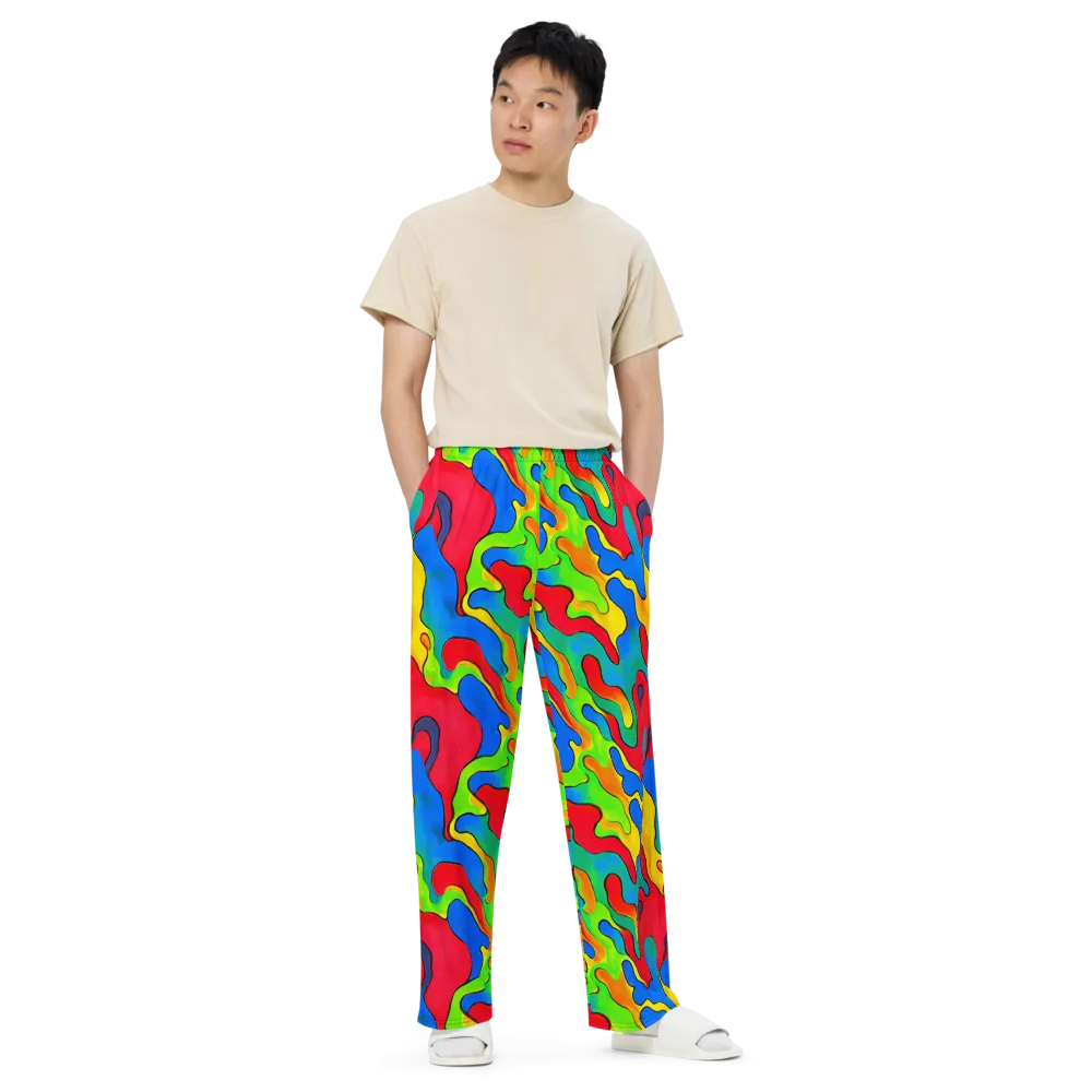 Splash of Joy on Wide-Leg Pants — Front
