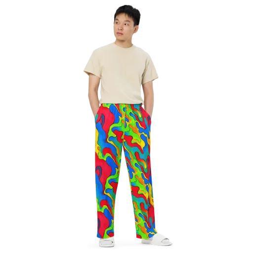 Splash of Joy on a Wide-Leg Pants