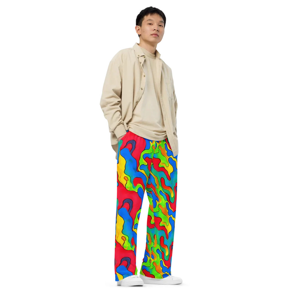 Splash of Joy on Wide-Leg Pants — Right Front