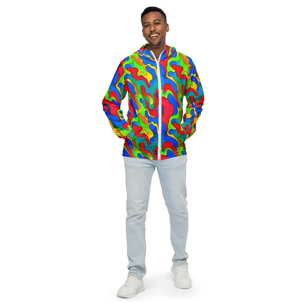 Splash of Joy on Men's Windbreaker — Front